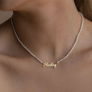 Customized Pearl Name Necklace