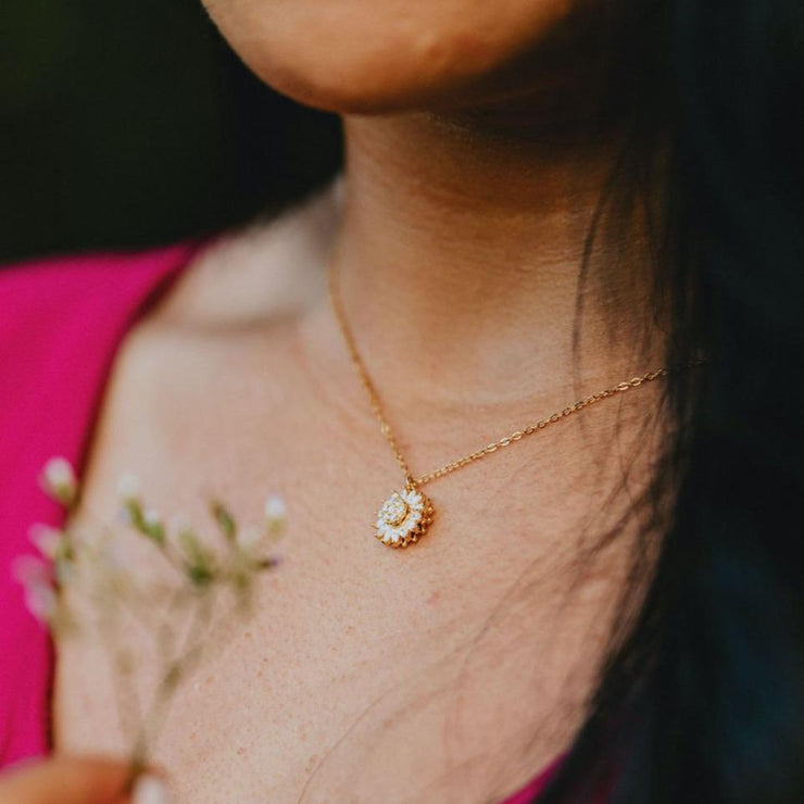 Crystal Sunflower Necklace