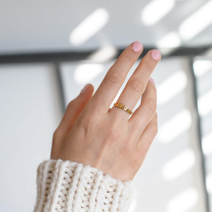 Personalized Name Ring Stackable Custom Rings