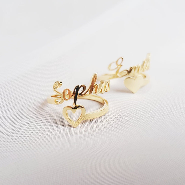 Adjustable One Name Ring